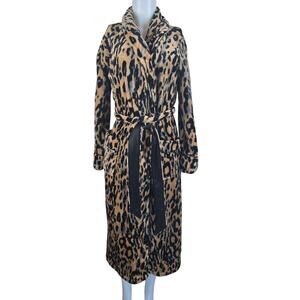 Soma Animal Print Soft Cozy Winter Belted Winter Warm Robe S/M